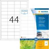 Herma 10821 Etiketten van gerecycled papier, A4, 48,3 x 25,4 mm, wit, permanent hechtend