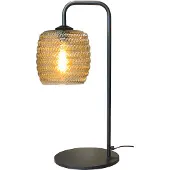 Masterlight Tafellamp Quinto 51cm mat zwart glas 1