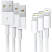 Coquedetelephone.fr 3x Lightning naar USB-kabel - 1 meter - Wit