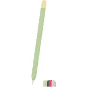 Doodroo Skin voor Apple Pencil (1e/2e gen) met 5 gekleurde doppen - Groen - Siliconen Beschermfolie met Grip
