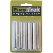 Eurotrail tussenstuk stok 8,5 mm aluminium zilver 10 stuks