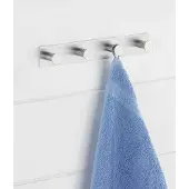 SmartaSaker Zelfklevende Handdoekhaak met 4 haken Celano Quadro RVS - Handdoekhouder - Handdoekrek