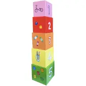 Barbo Toys Peppa Pig Stapelblokjes met beeldjes - Speelgoed - Stapeltoren - Stapelblokken