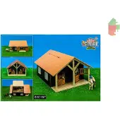 Kids Globe Paardenstal met 2 Boxen en Berging, 1:24