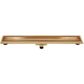 Guido Gusto Copper RVS Douchegoot compleet met flens 50x7x6,7cm tegelrooster