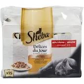 Sheba - Délices Du Jour - Gevogelte in saus - 15x50g
