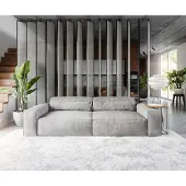 DELIFE Big-sofa Sirpio XL 270x130 cm microvezel taupe