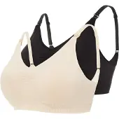 Mamalicious Voedingsbh 'MLIlja' lichtbeige / zwart