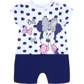 Disney Witte en marineblauwe rompers - Minnie Mouse / 74 cm