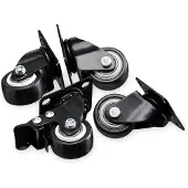 Nofred Cube Storage wielen voor opbergkist 4-pack Zwart
