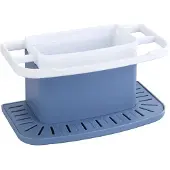 Wenko Spoelbakorganizer Cosmo 21 X 11 Cm Pp Blauw/wit 3-delig