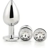 Dream Toys Gleaming Love - anaalplugset (zilver, 3-delig)