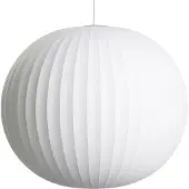 HAY Design hanglamp Nelson Ball Bubble, dimbaar, wit / opaal, Woon-/ Eetkamer, Kunststof, Design, hanglamp