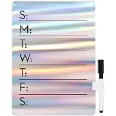 Kikkerland Familieplanner Magnetisch 20 X 30 Cm Zilver 2-delig