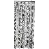 Nordal Tirol deurgordijn met zwarte ringen 90x200cm