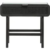 Nordal Merge teak console tafel met webbing - zwart
