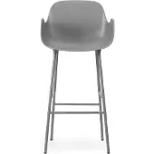 Normann Copenhagen Barstoel Form Armchair Steel 75 cm Grey