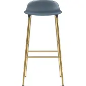 Normann Copenhagen Barstoel Form Barstool 75 cm Brass Blue