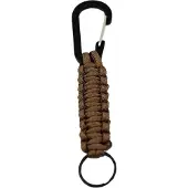 ABC-led Paracord Sleutelhanger Bruin - Karabijn