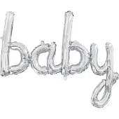Wefiesta Folieballon Baby 42 Cm Zilver