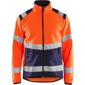Blakläder 4877-2516 Softshell jack High Vis High Vis Oranje/Marineblauw maat L heren
