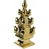 Heinen Delfts Blauw Tulpenvaas Goud D 15,5 H 40 Cm