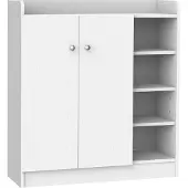 HOMEdotCOM Schoenenkast schoenenrek huishoudelijke kast met 2 deuren