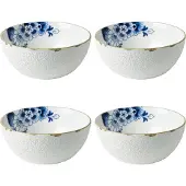 Heinen Delfts Blauw Soepkom Blauw Bloesem - Porselein - 600 ml - 4 stuks
