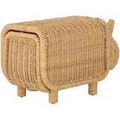 Bloomingville MINI Soffe Kruk met Opbergruimte, Natuur, Rotan
