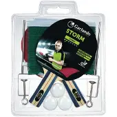 Garlando Storm Plus Tafeltennis Set - 2 Bats en 3 Pingpongballen - Net en Palen