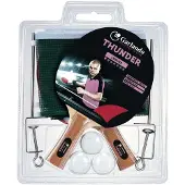 Garlando Thunder Plus Tafeltennis Set - 2 Bats en 3 Pingpongballen - Net en Palen