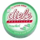 Diele 6x Pastilles Menthol Suikervrij 50 gr