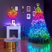 Twinkly Muziek Set lichtkettingen zwart 600 RGB , dimbaar, zwart, Kunststof