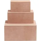 Nordal Box opbergdozen set van 3 stuks - roze