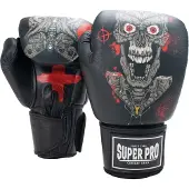 Super Pro Bokshandschoenen Leder skull