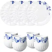 Heinen Delfts Blauw | Koffie met gebak Bauw Vouw | 4-delig | 4 pers.
