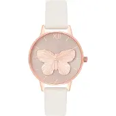 Olivia Burton Kwarts Horloge met Leren Band - OB16MB16