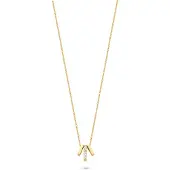 Blush 14 karaats geelgouden collier met zirkonia