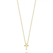 Blush 14 karaats geelgouden collier kruisje