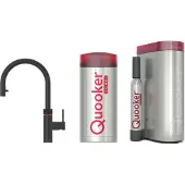 Quooker Cube Flex round zwart met Combi+ reservoir