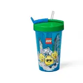 LEGO Drinkbeker Met Rietje Iconic Boy Bright Blue 500 ml
