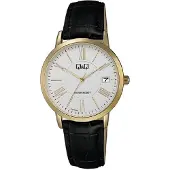 Q&Q horloge met datum zwart/goudkleurig A475J127Y