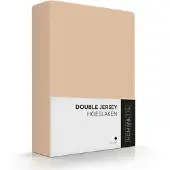 Romanette Hoeslaken Camel (Double Jersey)-2-persoons (140/150 x 200/210/220 cm)