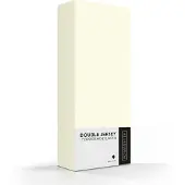 Romanette Topper Hoeslaken Ivoor (Double Jersey)-Lits-Jumeaux (160/180 x 200/210/220 cm)