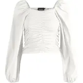 Pieces Blouse 'Malysia' offwhite