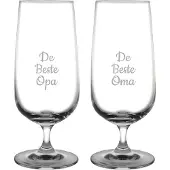 Fusion Gegraveerde bierglas op voet 41cl De Beste Opa-De Beste Oma