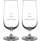 Fusion Gegraveerde bierglas op voet 41cl De Beste Schoonvader- De Beste Schoonmoeder