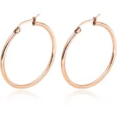 Cilla Jewels Hoop oorringen Dames Edelstaal Rose-50mm