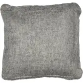 Mars & More *kussen wol look rafel grijs/wit 45x45cm*