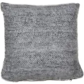 Mars & More *kussen wol look zig zag grijs/wit 45x45cm*